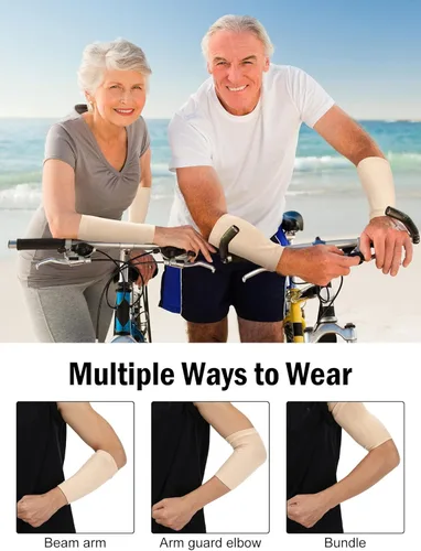 Miniatura 3 de Janmercy 9 pares de protectores de brazo para piel fina y moretones protectores de brazos para ancianos para trabajo de jardinero