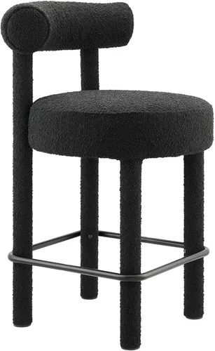 Miniatura 24 de Modway EEI-6705-IVO Toulouse Boucle - Juego de 2 sillas de comedor de tela, color marfil