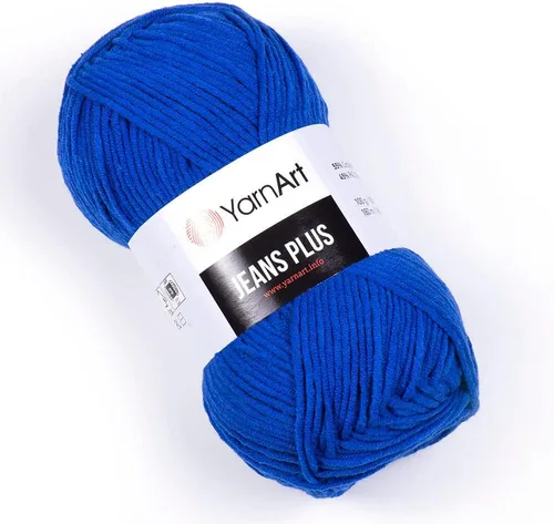 Miniatura 6 de YarnArt Jeans Plus - Hilo de mezcla de algodón suave, 100g (3.5 onzas), 160m (174 yardas), 55% algodón, 45% acrílico, grosor medio #4, ideal