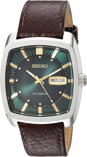 Miniatura 10 de Seiko Reloj Automático para Hombre - Serie Recraft - Correa de Cuero Marrón, Calendario Día/Fecha, Resistente al Agua 50m