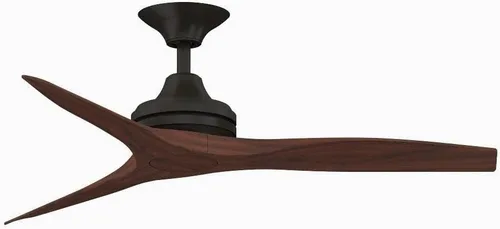 Miniatura 37 de Fanimation Spitfire - Ventilador de techo de 3 aspas, 12 pulgadas de alto y 48 pulgadas de ancho, acabado negro, color hoja de madera de whisky