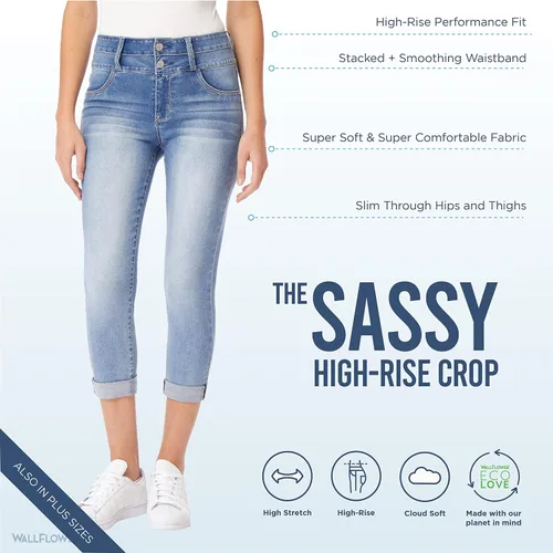 Miniatura 4 de WallFlower Pantalones cortos para mujer de tiro alto, Insta Soft Juniors (estándar y Plus)
