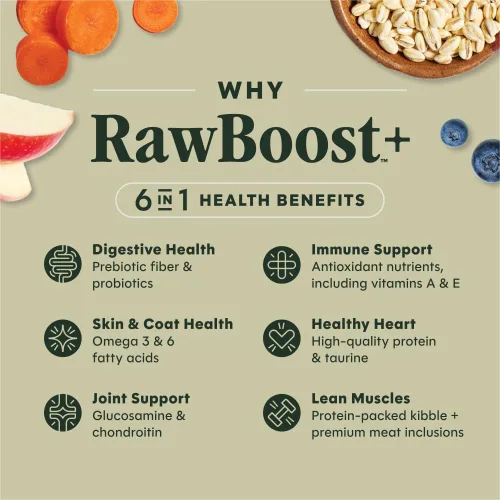 Miniatura 2 de Instinct Raw Boost, alimento seco natural para perros con trozos liofilizados, receta de grano entero con alto contenido de proteínas, carne de res