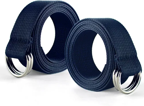 Miniatura 8 de Cinturón de fútbol web con dos anillos en D de acero inoxidable de 52 pies, cinturón para hombres, mujeres, niños, jóvenes, niños y niñas