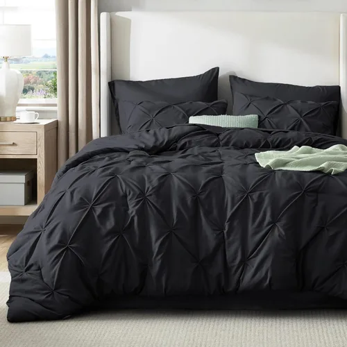 Miniatura 92 de Bedsure - Juego de edredón tamaño matrimonial verde azulado - Juego de ropa de cama tamaño matrimonial en una bolsa de 7 piezas, juego de cama 14
