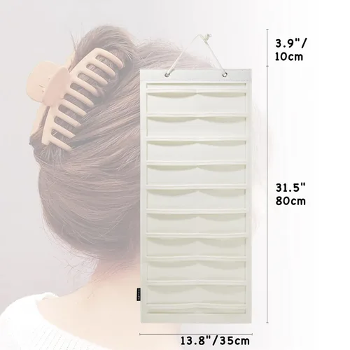 Miniatura 3 de Organizador de pinzas colgantes para el cabello, organizadores y almacenamiento para mujeres y niñas, soporte de pinzas para el cabello para pared