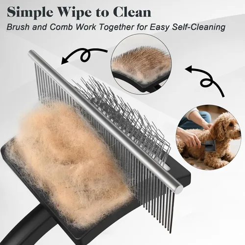 Miniatura 5 de 2 cepillos deslizantes para perros y peines de mascotas, cepillo profesional de aseo para perros (Goldendoodles, caniches, labradoodles)