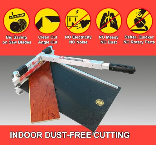 Miniatura 3 de CUTTEREX Heavy Duty 13" profesional cortador de piso de vinilo, pisos multicapa, parquet, paneles de pared de fibrocemento, base cóncava de goma
