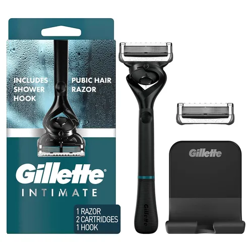Gillette Maquinilla de afeitar íntima para hombres, maquinilla de afeitar púbica para hombre para el paisaje, suave y fácil de usar, diseñada para