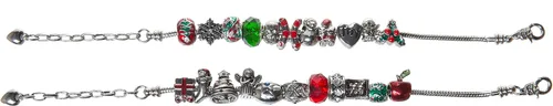 Miniatura 2 de Red Co. Calendario de Adviento de Navidad con 2 pulseras y 22 dijes únicos, juego de joyas – 24 regalos en total para hija, sobrina, nieta