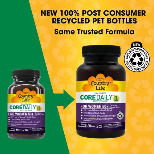 Miniatura 2 de Country Life CORE Daily-1 - Multivitamínico para mujeres mayores de 50 años, formulado para mujeres mayores de 50 años, nutrición diaria completa