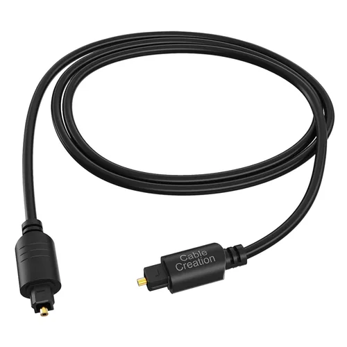 Miniatura 7 de CableCreation Cable de audio óptico, cable de fibra óptica de 3 pies [S/PDIF] con chapado en oro para cine en casa, barra de sonido, TV, PS4, Xbox