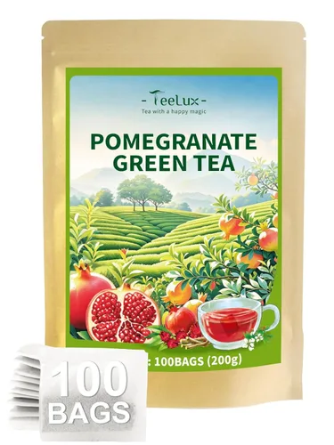 Miniatura 35 de TeeLux Bolsas de té verde menta, té verde con menta, menta verde y citronela, con cafeína, 100% real y natural, 100