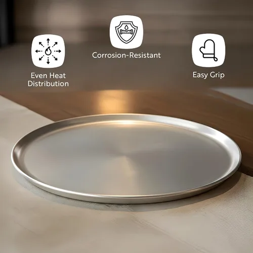 Miniatura 7 de Restaurantware Met Lux - Bandeja de cocina para pizza comercial de 10 pulgadas, 1 bandeja de cocina para pizza estilo cupé – Bandeja redonda