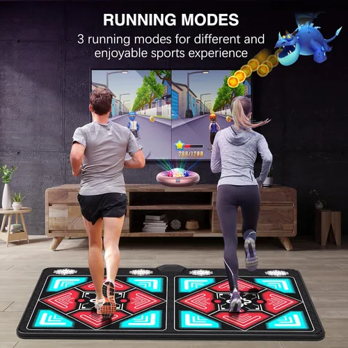 Miniatura 6 de Alfombrilla de baile para niños y adultos, plataforma de baile electrónica inalámbrica antideslizante para TV, sin arrugas, suave y acogedora