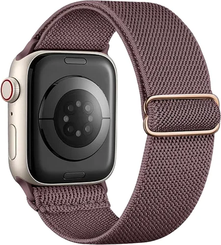 Miniatura 10 de Correa elástica de nailon compatible con Apple Watch Series 11, 10, 9, 8, 7, 1.811 in, 1.772 in, 1.654 in, 1.614 in, Ultra 3, 2, 1.929 in, Series 6