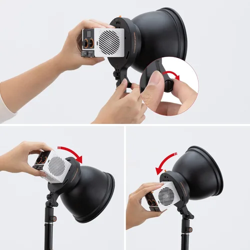 Miniatura 5 de ZHIYUN Adaptador de montaje Bowens A con soporte ZY para luz G60