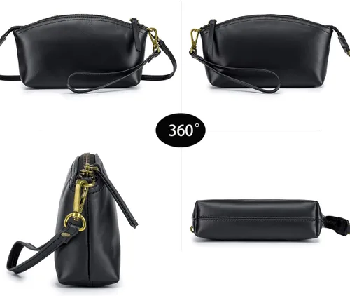 Miniatura 6 de Monederos pequeños para mujer, bolsos cruzados de cuero, monederos de pulsera, bolso de mano pequeño