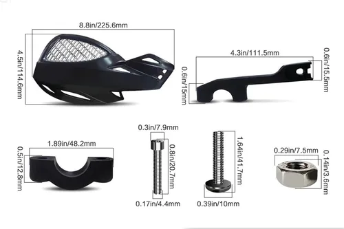 Miniatura 6 de for Y&AMAHA MT 01 02 03 07 MT09/Tracer MT10 Universal Motorcycle Handlebar Hand Guards Handguard Wind Protector Protection (Color : Black)