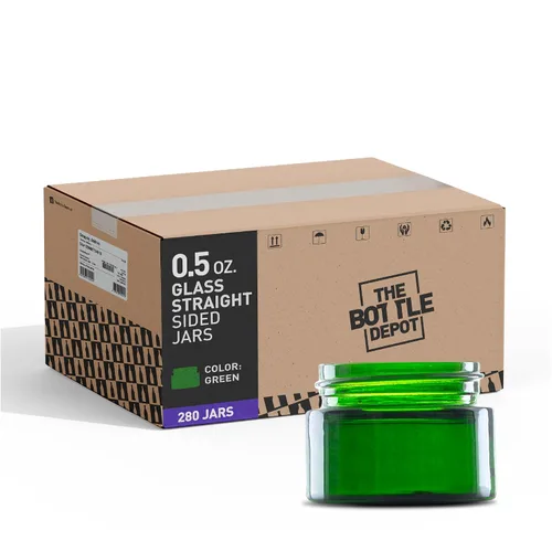 Miniatura 30 de The Bottle Depot - Tarro de vidrio de 4 oz (3.4 fl oz) - Ámbar transparente - 90 frascos - Cierres no incluidos - Acabado de cuello 58-400 - Tarros