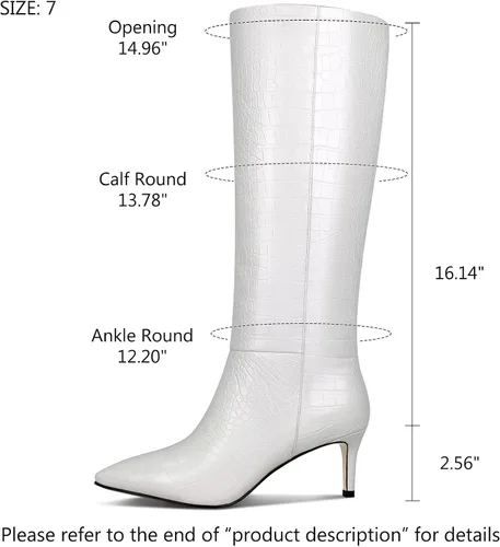 Miniatura 26 de wetkiss Botas altas hasta la rodilla para mujer, con tacón de gatito y diseño de punta puntiaguda, clásicas y sexys