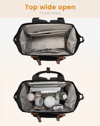 Miniatura 4 de LOVEVOOK - Mochila para laptop, para viaje de trabajo, bolso de enfermera, profesor, médico, viajero, para computadora de negocios, mochila