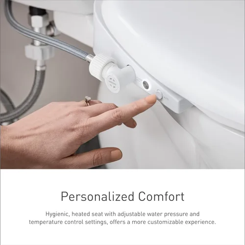 Miniatura 3 de Moen EB2100 5-Series - Asiento para bidé electrónico premium para inodoros alargados en color blanco con control remoto y secador de aire caliente