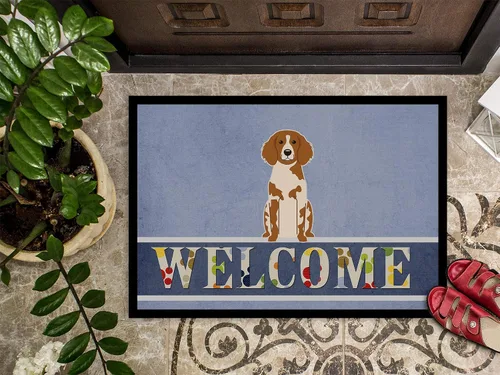 Miniatura 3 de Caroline's Treasures BB5653MAT Brittany Spaniel - Felpudo de bienvenida de 18 x 27 pulgadas, para interiores y exteriores, para entrada