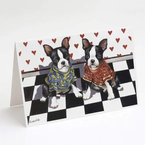 Miniatura 117 de Caroline's Treasures PPP3013GCA7P - Tarjetas de felicitación y sobres para mascotas de Basset Hound Teacher, paquete de 8 tarjetas en blanco