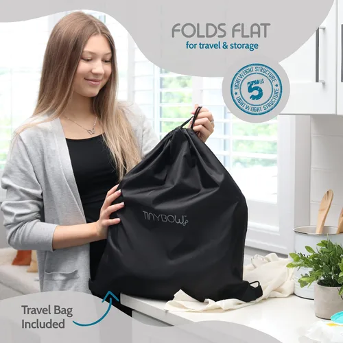 Miniatura 5 de Elegante silla alta de piel sintética con gancho para bebé, asiento de bebé portátil para comer, viajar y accesorio de mesa Gris