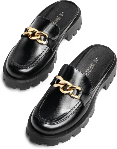 Miniatura 6 de DREAM PAIRS Mocasines para mujer, sin cordones, con plataforma, gruesos, cómodos, gruesos, planos, mocasines