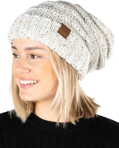 Miniatura 133 de Funky Junque Gorro de moda de punto trenzado de talla extragrande, grueso, abrigado, suave y holgado