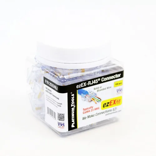 Miniatura 5 de Platinum Tools 202048J ezEX48 - Conector para terminación de cable Ethernet, 100 unidades por tarro