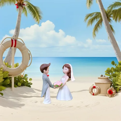 Miniatura 8 de Adornos de muñeca de pareja de boda de 1.9 pulgadas, figuras de novia y novio, adornos de resina para decoración de mesa de fiesta de boda