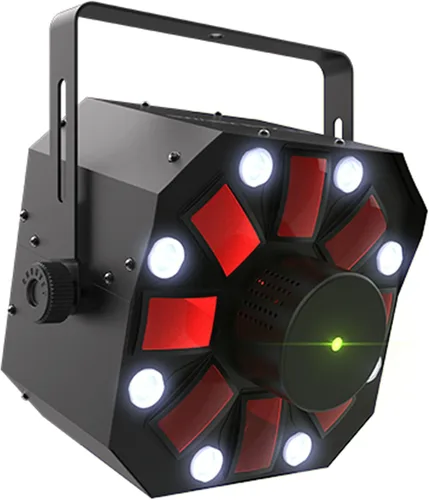 Miniatura 3 de Chauvet DJ Swarm 5 FX ILS 3 en 1 Derby/Strobe - Paquete de luces LED con 2 cables DMX y paño de pulido Austin Bazaar