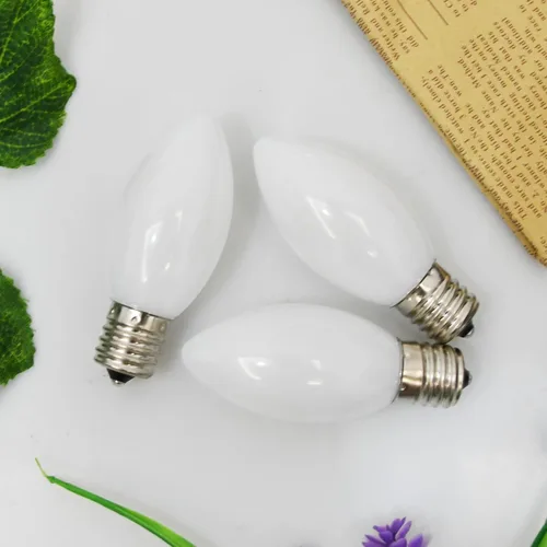 Miniatura 3 de SUNSGNE Bombillas LED C9 de repuesto blancas de Navidad, paquete de 25 bombillas LED de Navidad C9 de plástico para luces de cadena de patio al aire