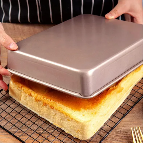Miniatura 5 de Paquete de 2 bandejas para hornear de 11 pulgadas, bandeja para hornear de tamaño profundo antiadherente, bandeja para galletas, brownies, pasteles