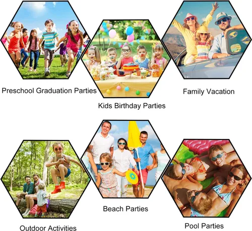 Miniatura 7 de GINMIC Gafas de sol para niños, regalos de fiesta, paquete de 24 lentes de sol de neón de San Valentín para niños, niños y niñas, gran regalo