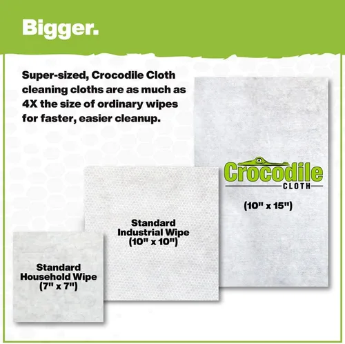 Miniatura 5 de Crocodile Cloth Grill - 80 toallitas de limpieza a base de plantas (15 x 10 pulgadas). Seguras en la piel y en múltiples superficies. Infundidas