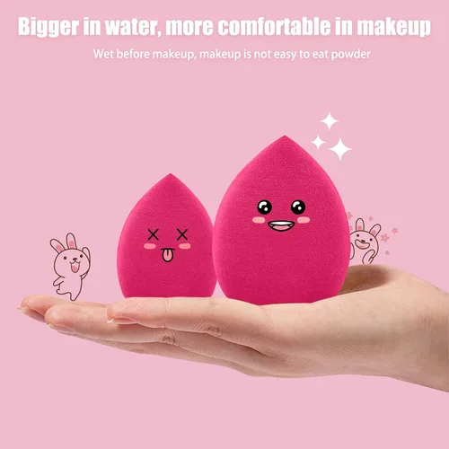 Miniatura 7 de 12 piezas de set de esponjas de maquillaje profesional, esponjas suaves sin látex, aplicadores cosméticos multicolores para polvo, líquido, Negro