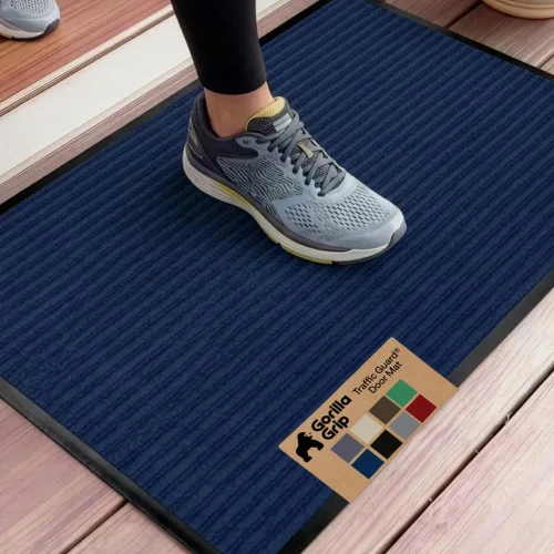 Miniatura 16 de GORILLA GRIP Tapete impermeable para puerta de protección de tráfico, tapetes de entrada resistentes, respaldo fuerte, alfombras comerciales