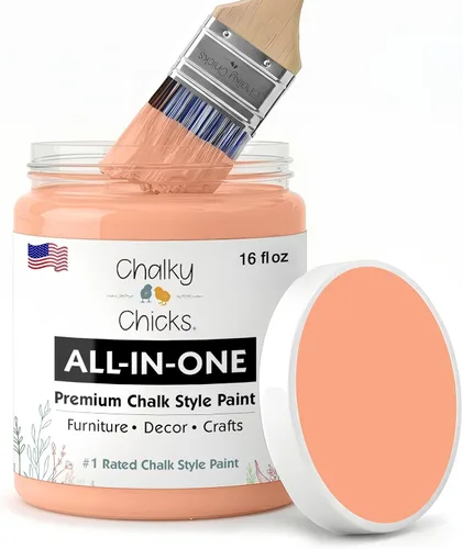 Miniatura 17 de Chalky Chicks - Pintura mate a la tiza, no requiere lijado, 4 onzas líquidas, color gris oscuro (Gun Metal Gray), para muebles, pintura sin Gris