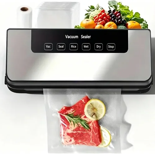 Máquina selladora al vacío para almacenamiento de alimentos, 30 bolsas de sellado al vacío para alimentos, succión fuerte de 75 KPA, 5 modos