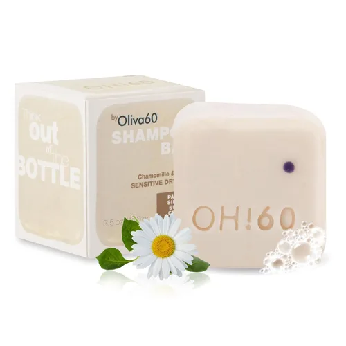Champú Bar Manzanilla Miel - Suave y No Irritante | Cuidado del Cabello - Hidrata e Hidrata el Cabello Seco | Champú Orgánico con Aceite, Argán,