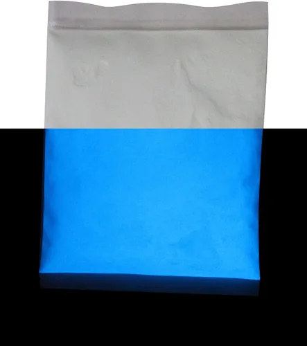 Miniatura 16 de Polvo de pigmento fluorescente de aluminio de estroncio invisible neutro que brilla en la oscuridad, luz negra UV libre de polvo