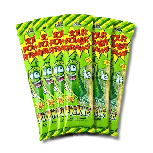 Miniatura 11 de Sour Power Premium Sorbetes de caramelo surtidos – Los caramelos de pajitas agrias originales desde 1985 – 50 g (Paquete de 6) – Vegano,