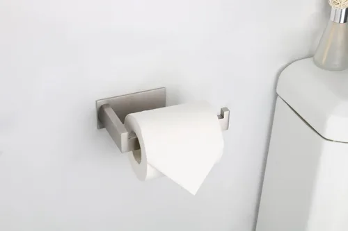 Miniatura 7 de Portarrollos de papel higiénico, soporte de pañuelos autoadhesivo de acero inoxidable resistente al óxido, sin perforación, fácil de instalar