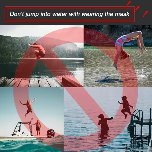 Miniatura 6 de OMGear - Gafas de natación con cubierta para la nariz, máscara de buceo y esnórquel, máscara para niños y adultos, máscara de esnórquel para buceo