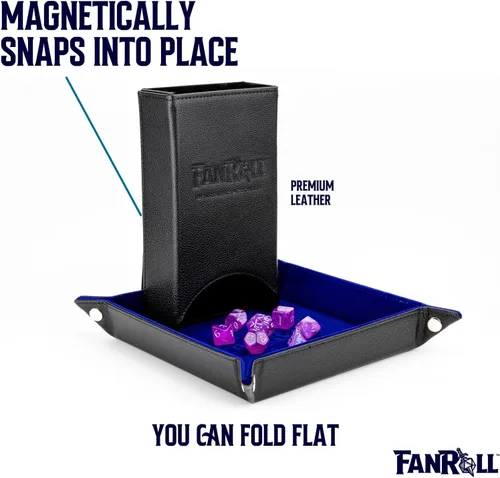 Miniatura 3 de FanRoll - Torre de dados plegable: negro, juego de rol, accesorios para Dungeons and Dragons