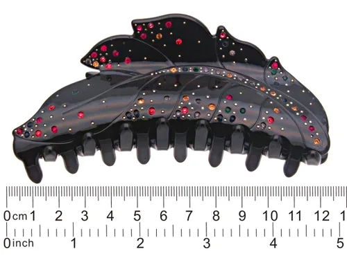 Miniatura 5 de Fashion & Lifestyle Pinza para el cabello de 5 pulgadas para mujeres y niñas, grande, pinza bastante fuerte, pasador antideslizante, agarre hacia